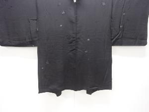 花に古典柄織出し一つ紋羽織